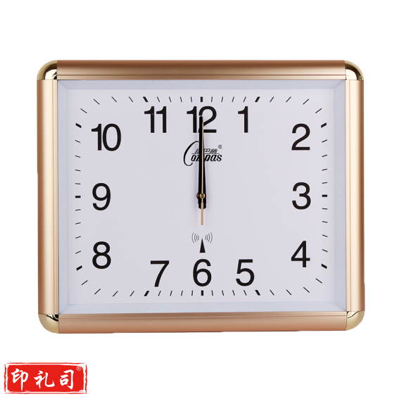 康巴丝 SZGD-2001J 智能电波钟挂钟金属时钟45*37cm 