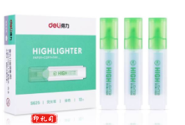 得力 S625 荧光笔(绿)10支 