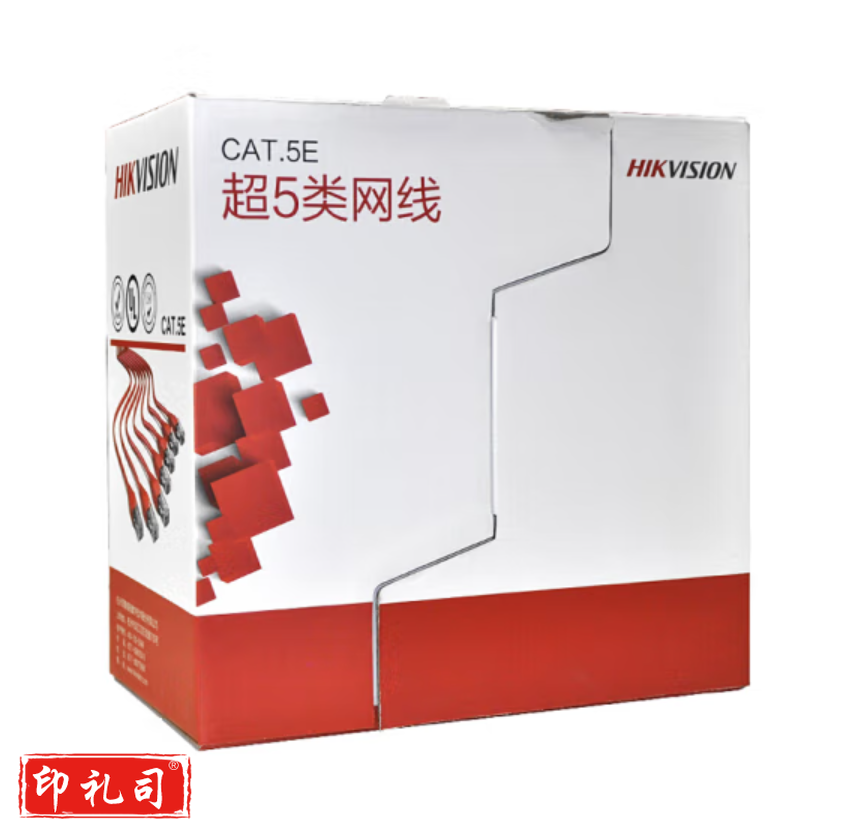 海康威视 DS-1LN5E-S/E 监控原装超5类网线 非屏蔽双绞线 超五类 0.5芯 305米/箱