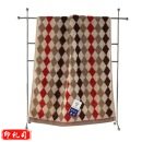 金号 KING SHORE 床品家纺 菱形块G1745蓝棕纯棉毛巾 
