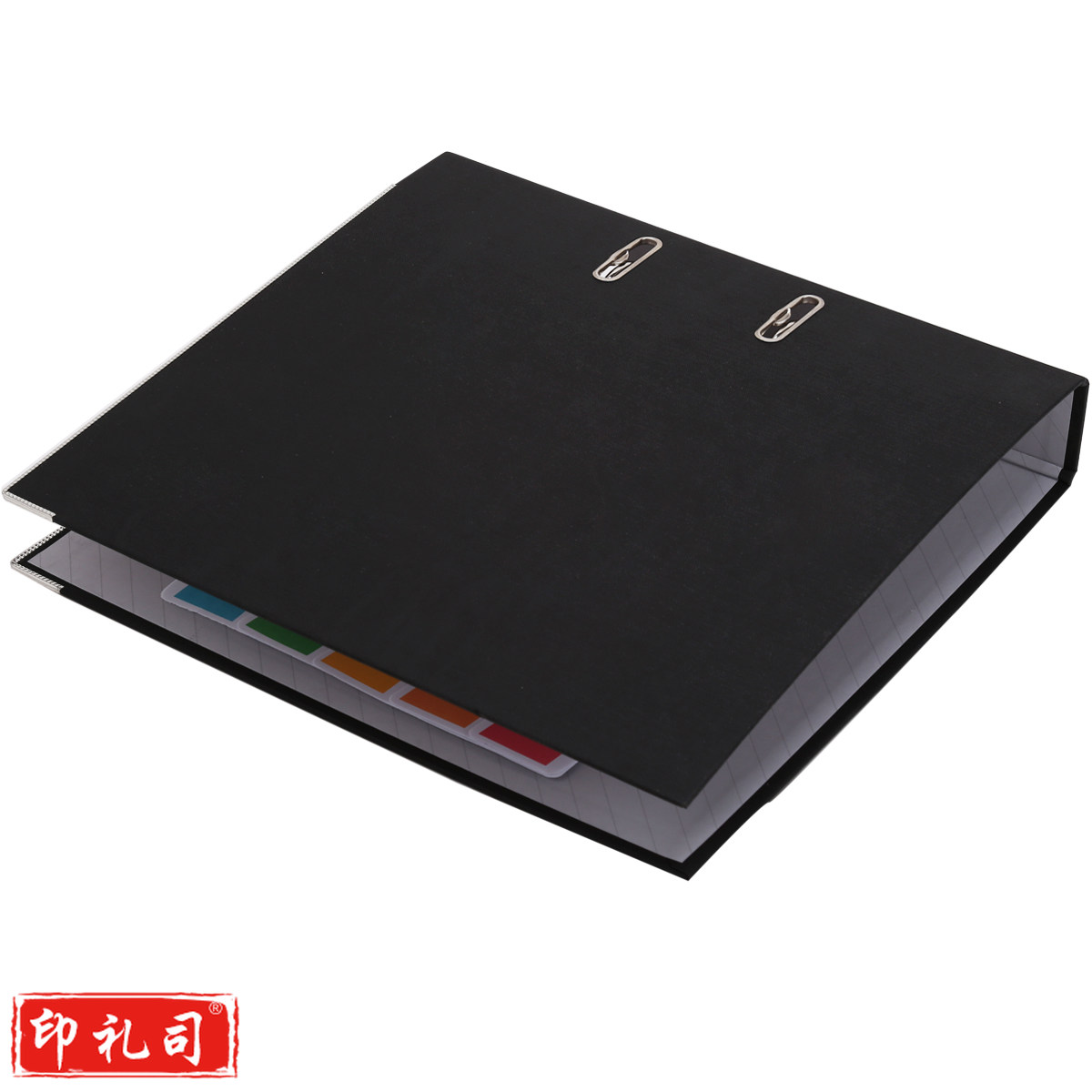 得力A 4快劳夹 经济型 背宽55mm 黑色(6只装)5480 