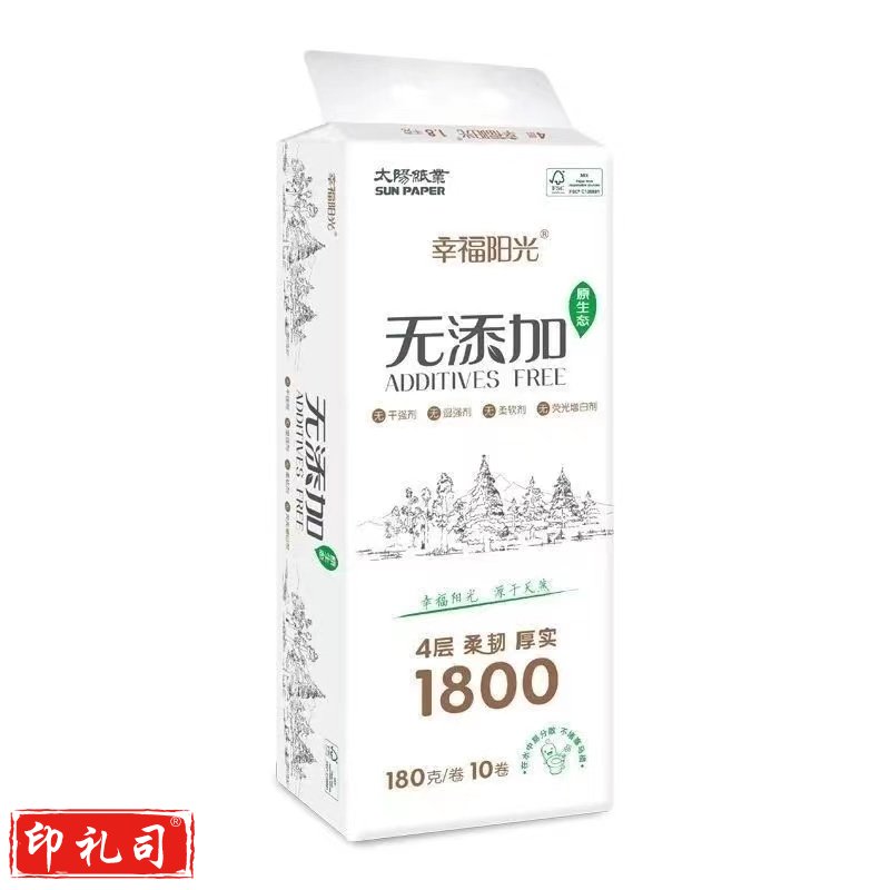 幸福时光卷筒卫生纸 106*125mm  4层  180g/卷   10卷/提