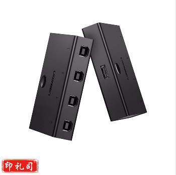 绿联 30346 四进一出 USB打印机共享器 黑色（单位：个）