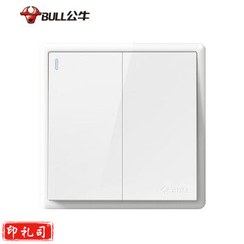 公牛开关插座面板插座 暗装开关 面板G35白 二开双控 G35K212