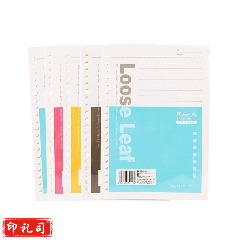 晨光A5活页芯20孔经典办公80页APY9B045 