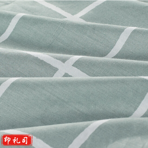 南极人NanJiren 三件套 1.2米床素雅格调 全棉三件套 宿舍单人被套床单枕套 150*200cm