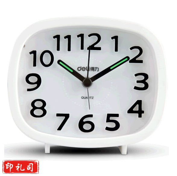 得力(deli) 8800 皓月白 闹钟