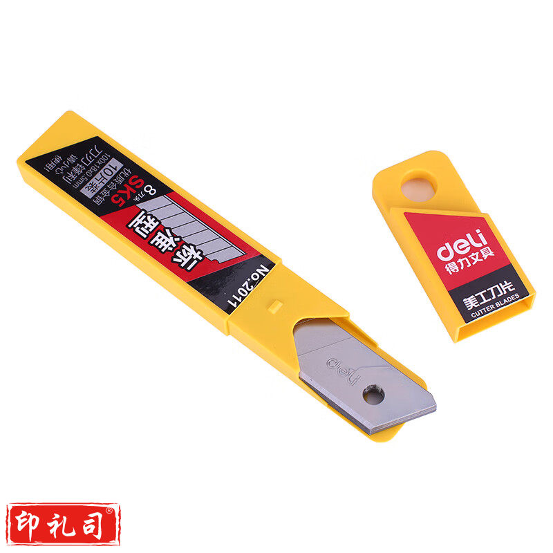 得力2011大号美工刀片(银色)(10片/盒*10)