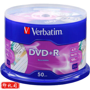 DVD+R 光盘/刻录盘 16速4.7GB 雾银素面 50片/桶 97174
