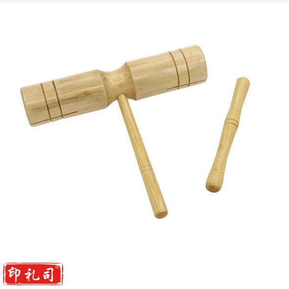 奥尔夫打击乐器木质双响筒 配敲棒一根