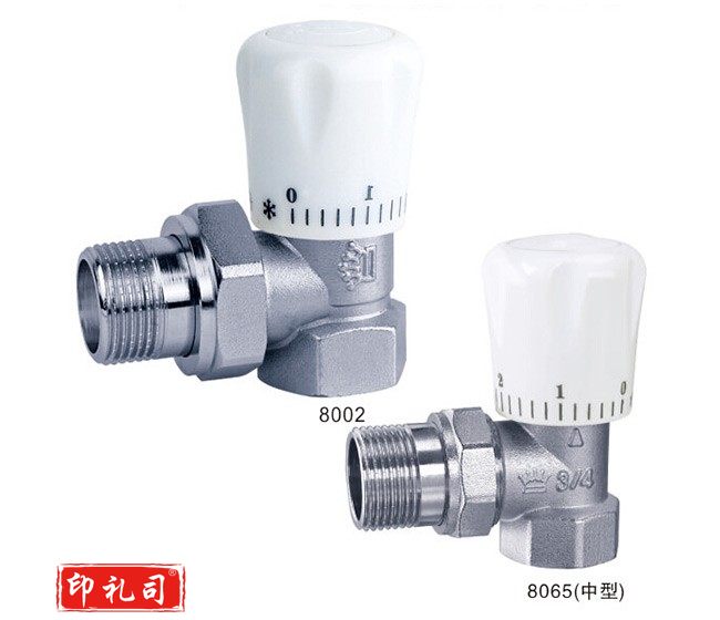 阀门黄铜角型温控阀8002 暖气阀20 