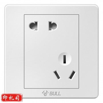 公牛(BULL) 开关插座 G07系列 10A斜五孔插座 86型面板G07Z223A 白色 暗装