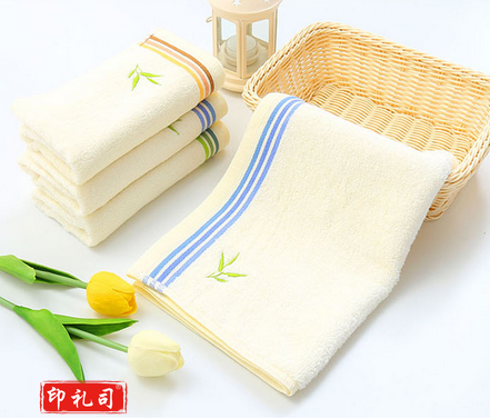 洁丽雅JLY-6947 竹纤维面巾 竹炭纤绣花大毛巾