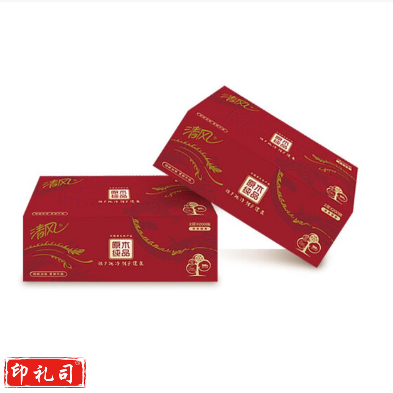 清风2层200抽Premium盒装面巾纸
