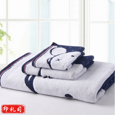 金号（KINGSHORE ) 米菲卡 通毛浴巾套装 方巾毛巾浴巾各一条 蓝色 MF1064W