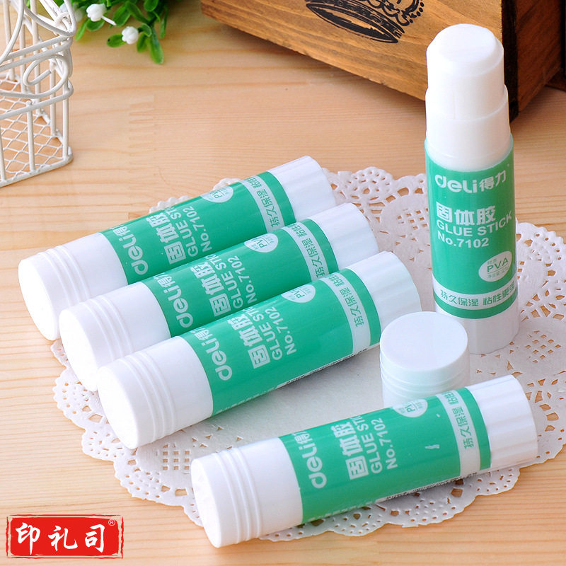 得力7102固体胶(白色)(只) 12支