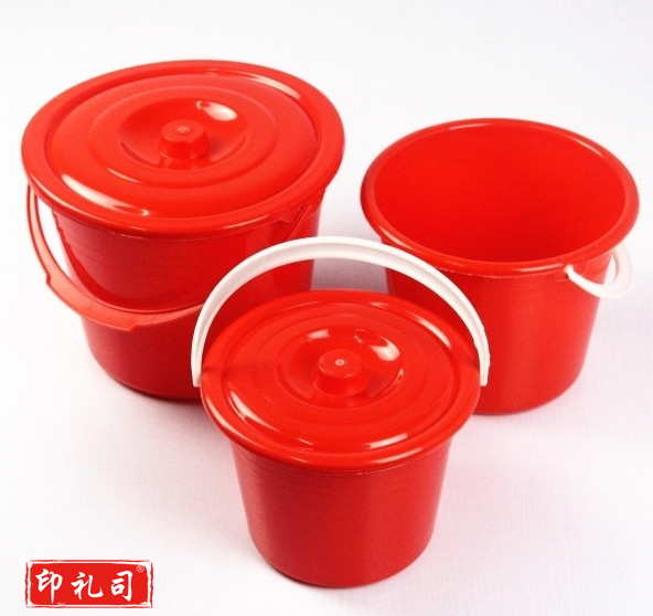 小塑料桶 提把小桶 3升带盖 儿童小水桶塑料桶水桶 小红桶 塑料油漆桶 个 
