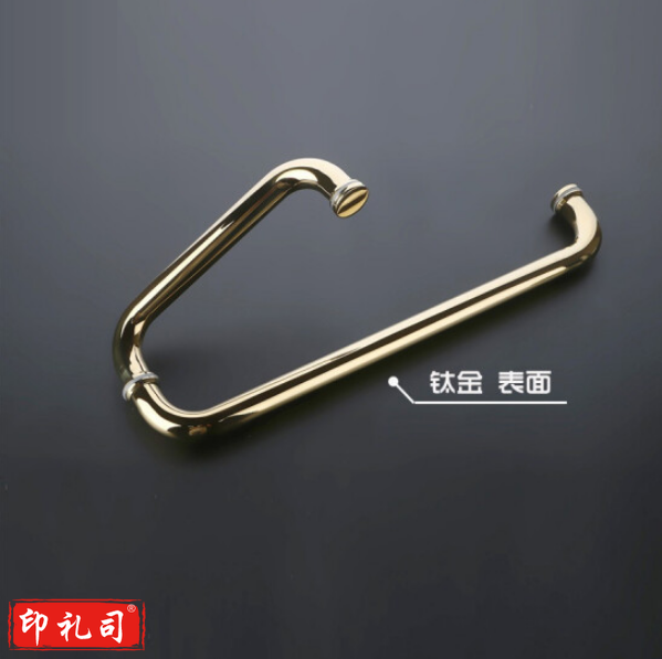 淋浴房拉手浴室卫生间把手玻璃门拉手移门把手304不锈钢 L型加厚