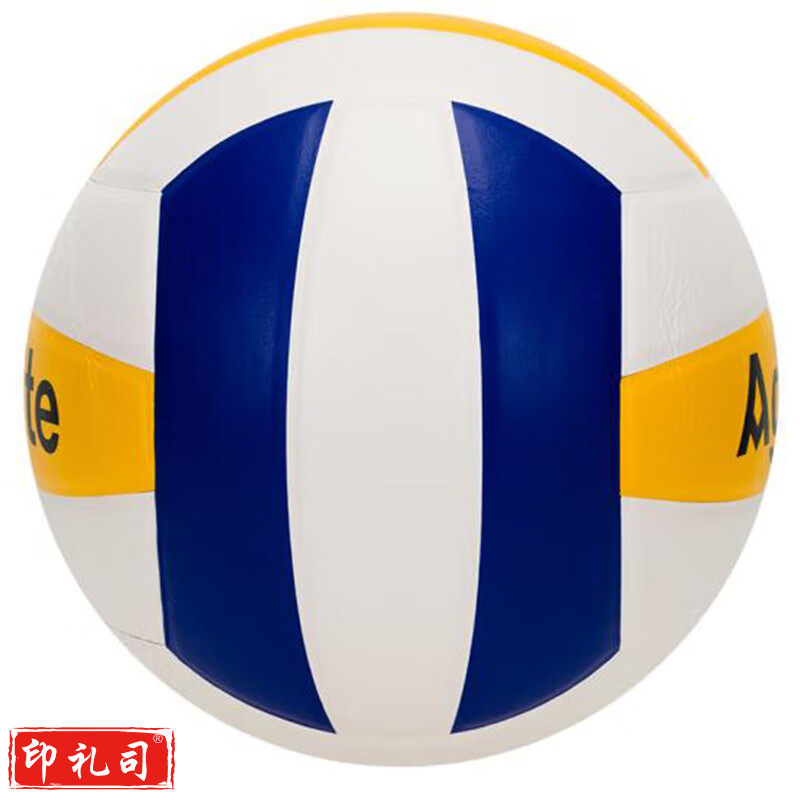 安格耐特F1251_5号PVC贴皮排球(黄色+白色+蓝色)