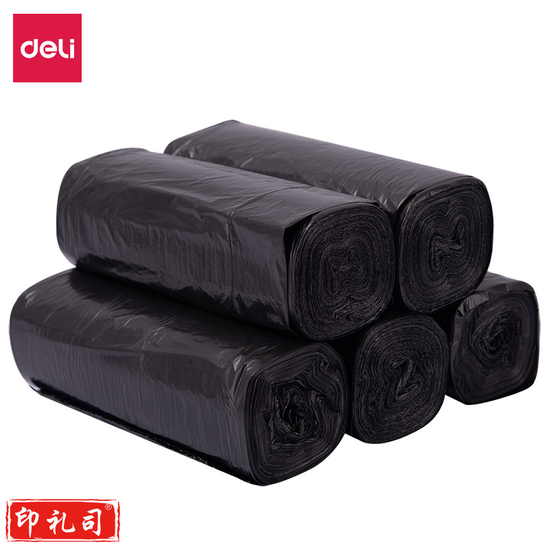 得力垃圾袋 40*45cm 黑色(30只*5卷/包)18742 