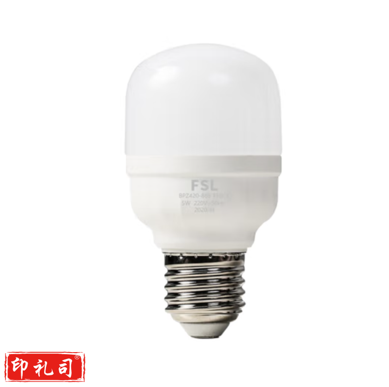 佛山照明 LED球泡 柱形亮霸系列灯泡 5W-220V-E27-6500K白光  