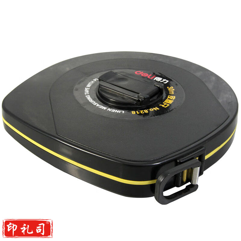 得力8218皮卷尺30m(黑)(把)