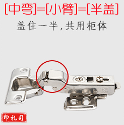 液压不锈钢铰链 烟斗合页 半盖