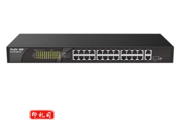锐捷(Ruijie)RG-ES100系列非网交换机 安防监控交换机 POE供电 RG-ES126S-LP POE功率180W机架式 