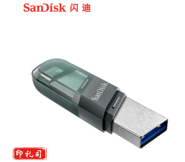 闪迪 苹果手机U盘Lightning 接口大容量电脑两用 USB双接口优盘加密扩容存储 IX90N-256GB