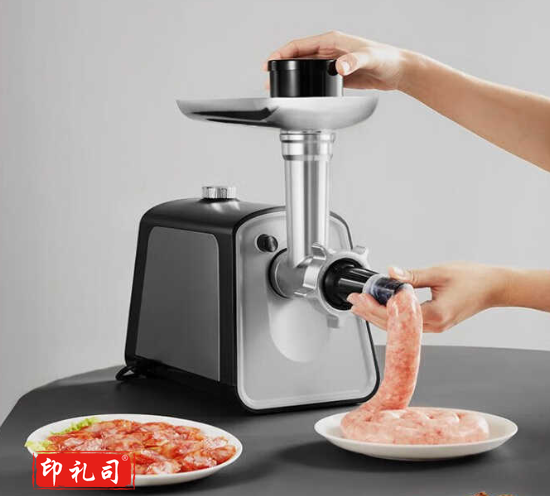 奥克斯绞肉机家用 灌肠机商用1000W大功率多功能电动 绞馅搅拌机碎肉碎蒜菜打肉馅机 HX-J358不锈钢色