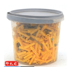小黄鱼尼龙胀钉8*40mm 塑料膨胀管螺栓膨胀螺丝 200套/桶 