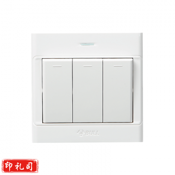 公牛(BULL) 明装开关插座 G09系列 三联单控电源开关 86型插座面板 G09K311Y