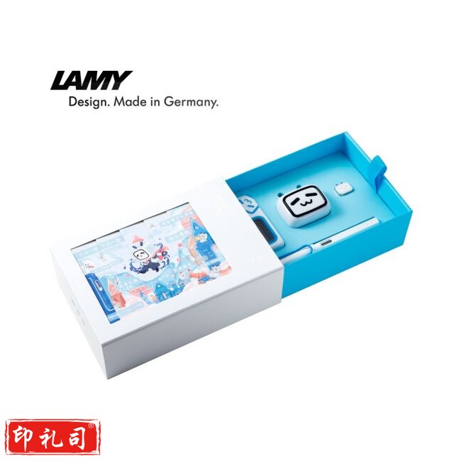 钢笔套装B站签字笔 白杆蓝夹 EF笔尖 0.5mm