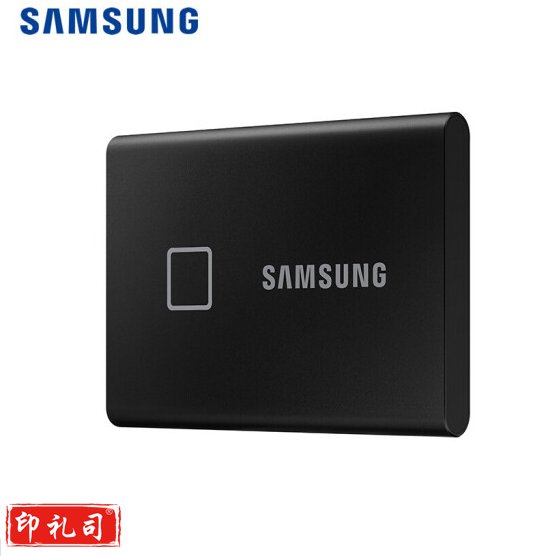 三星 2TB Type-c USB 3.2 移动固态硬盘（PSSD） T7 Touch 黑色 NVMe传输 1050MB/s 指纹识别 