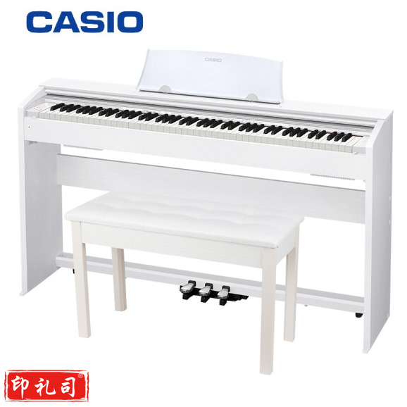 卡西欧（CASIO）PX-770WE 电钢琴 88键重锤数码钢琴 带盖家居立式