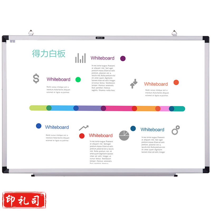 得力（deli）7854 60cm*90cm 易擦 磁性 办公 教学 会议白板（块）
