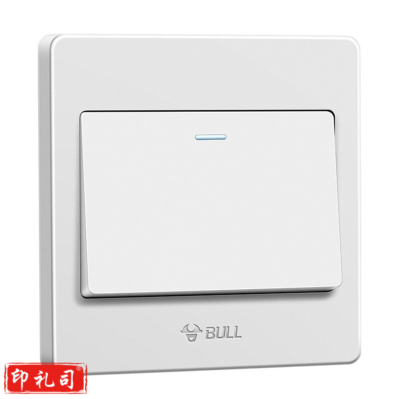 公牛 开关插座 G07系列 一开单控开关 86型面板G07K111Y 白色 暗装