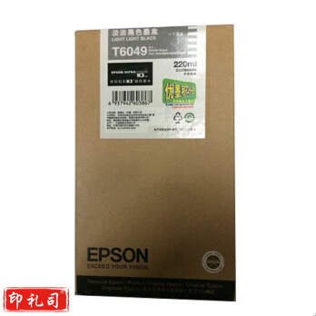 爱普生（EPSON） T6049原装墨盒 适用于9880C 7880C 7800 9800 220ml T6049 淡淡黑色