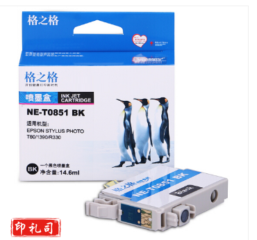 格之格/G&G NE-T0851BK 墨盒黑色 适用于：爱普生R330 1390 T60  