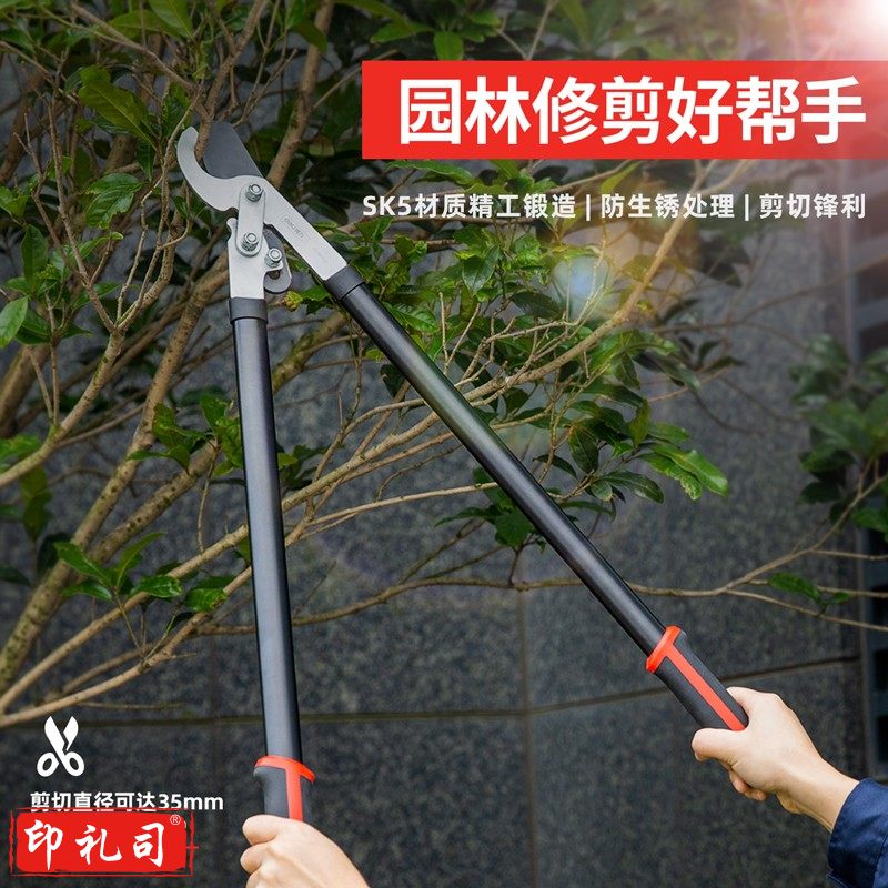 得力（deli）DL580322 省力型树枝剪(新VI)(红)(1把) 35mm DL580322