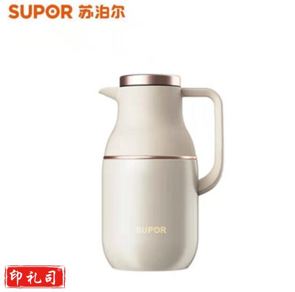 苏泊尔KC17FZ50 星辰304不锈钢大容量保温壶 1.7L象牙白