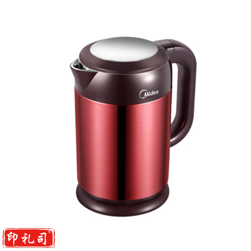 美的 MK-HJ1708 电热水壶 双层防烫304不锈钢 1.7L容量烧水壶 