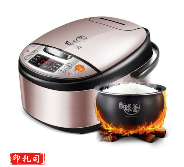 苏泊尔CFXB40FC8633Q-75 球釜4升家用3-4人电饭煲 智能预约 拉丝金属外壳
