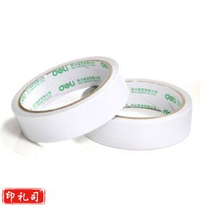 得力 deli 30403 棉纸双面胶带24mm*10y*80um(白)(卷)