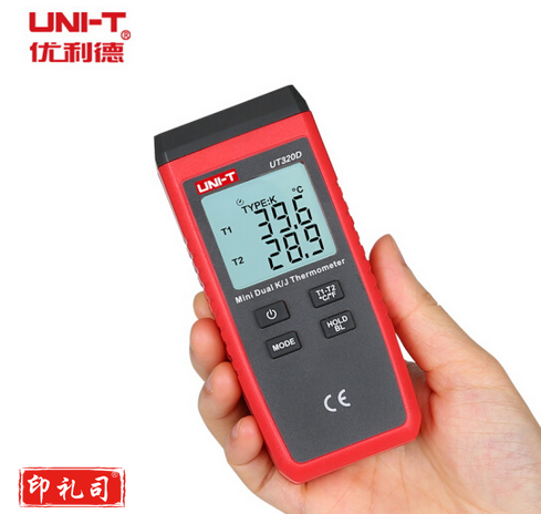优利德（UNI-T） 数字温度仪 K/J双用热电偶迷你测温温度计 UT320A单路/UT320D双路