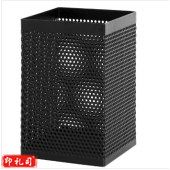 得力908笔筒 金属网文方形笔筒y