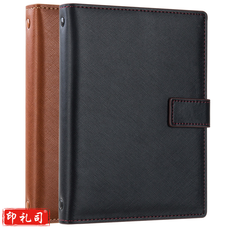 得力3308皮面本-7in-165*105mm-80张(黑)；