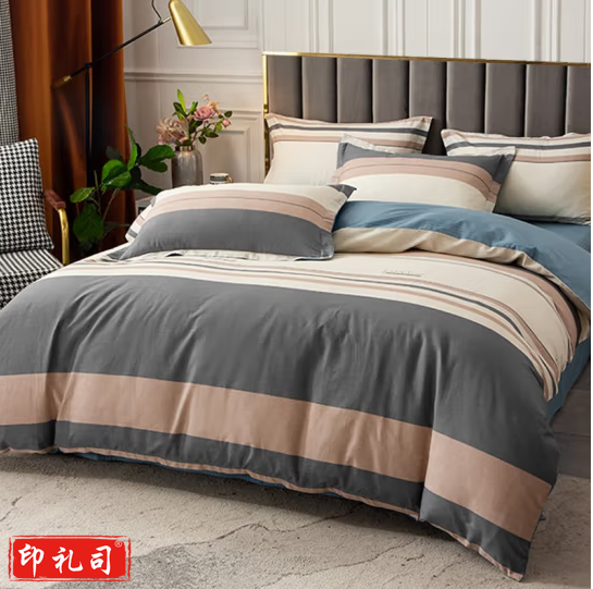 恒源祥100%纯棉四件套床上用品新疆全棉床单被套200*230cm1.5/1.8米床  被套：200*230cm 床单：230*245cm 枕套：48*74cm*2