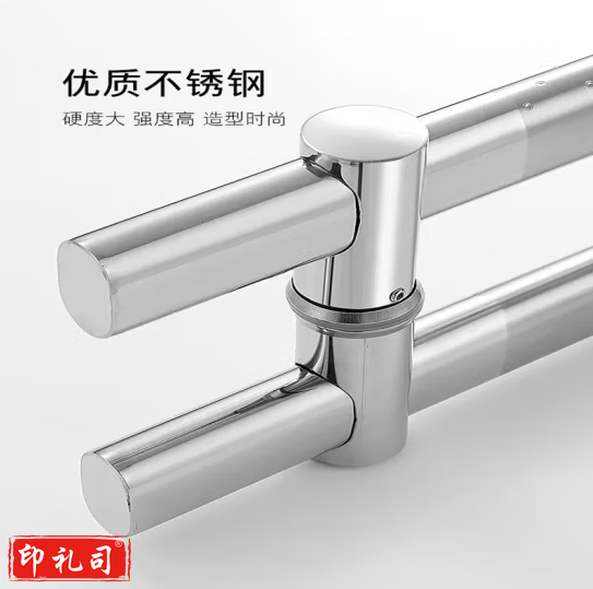 不锈钢门把手可调节孔距 管长60cm 孔距40cm