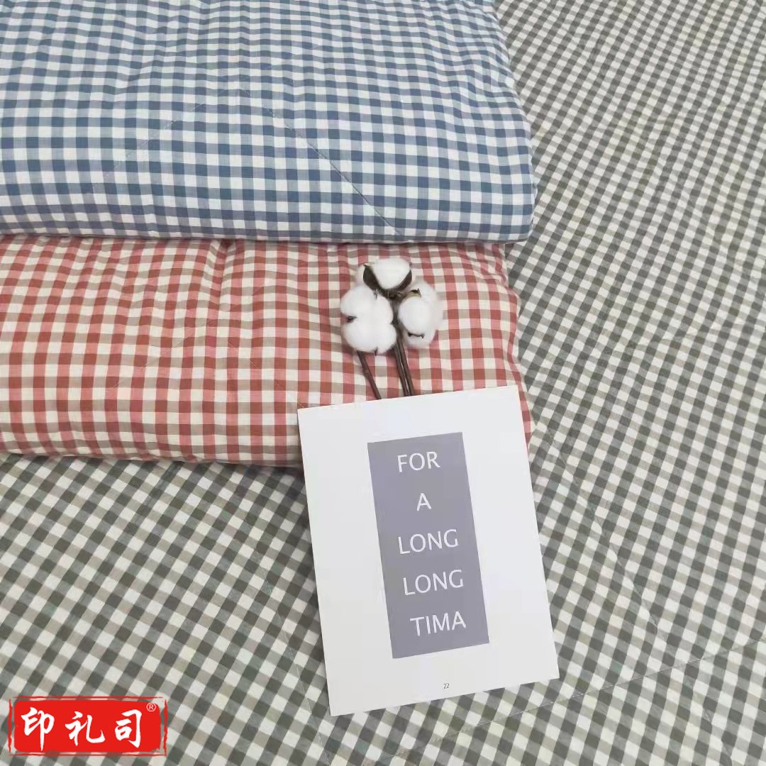 色织格棉花春秋被150*180（颜色随机